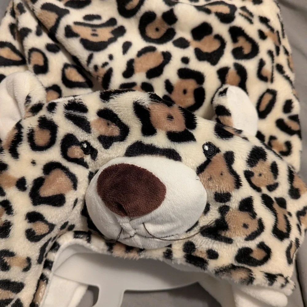 Barkwood Manor Leopard Dog Halloween Costume Plush‎ Hooded Jumpsuit Large NEW